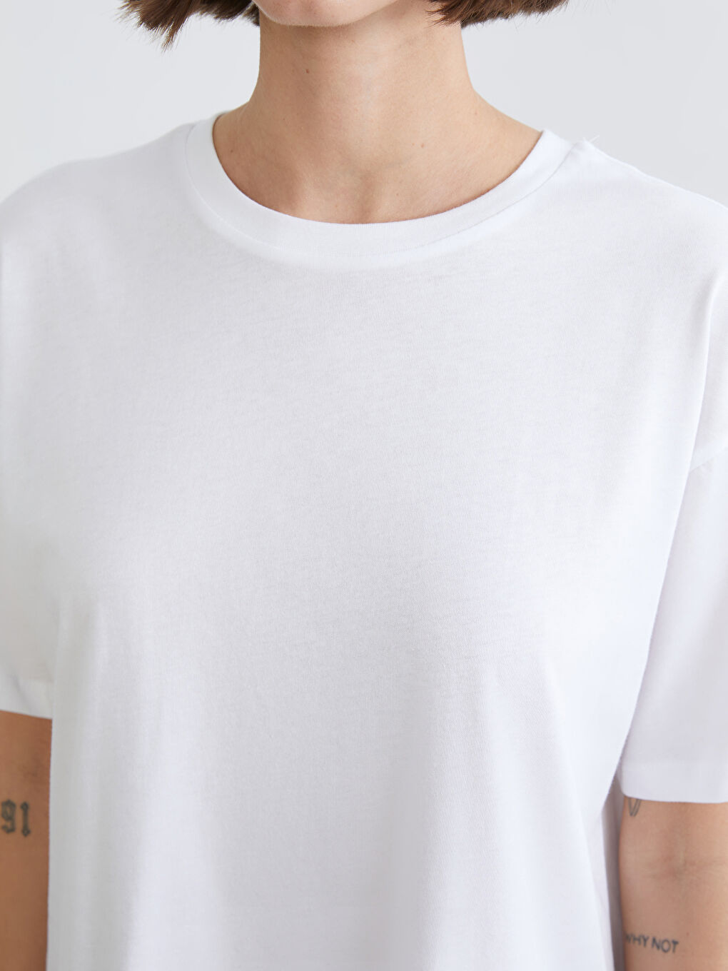 Crew Neck Printed Oversize Women's Sports T-Shirt-2