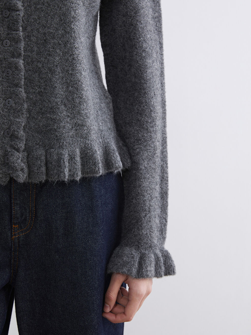 Crew Neck Women's Knitwear Cardigan-2