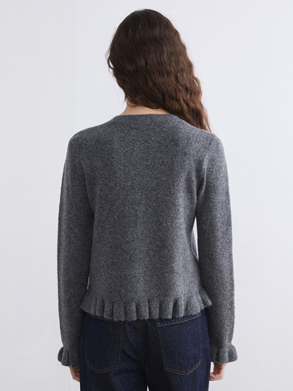 Crew Neck Women's Knitwear Cardigan-3