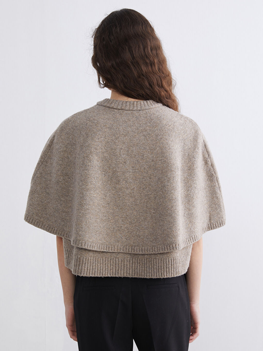 Әйелдер сарғыш Пончо-3