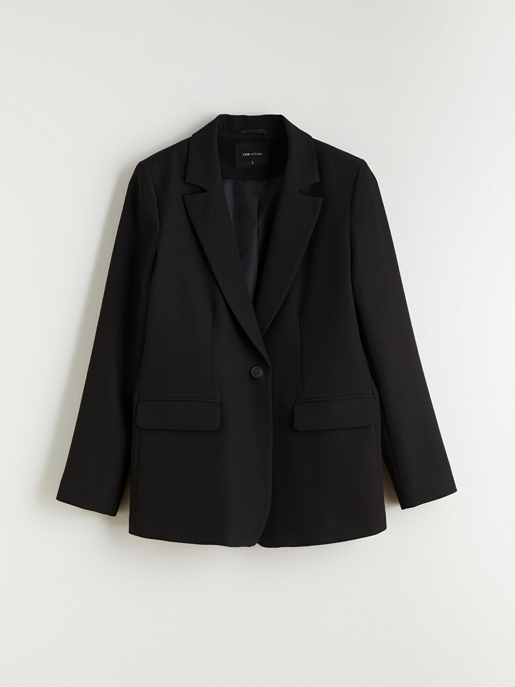 Siyah Krep Kadın Blazer Ceket