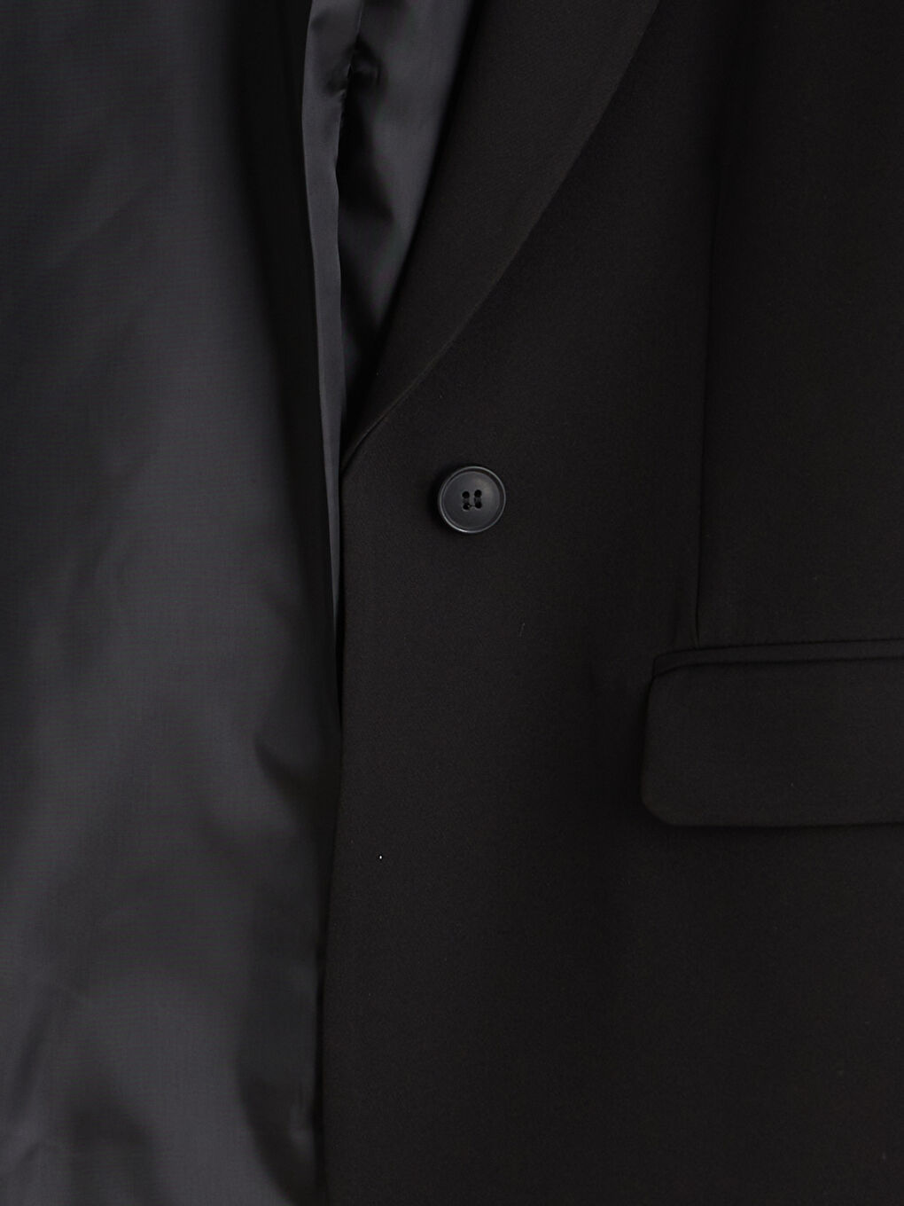 Siyah Krep Kadın Blazer Ceket-1