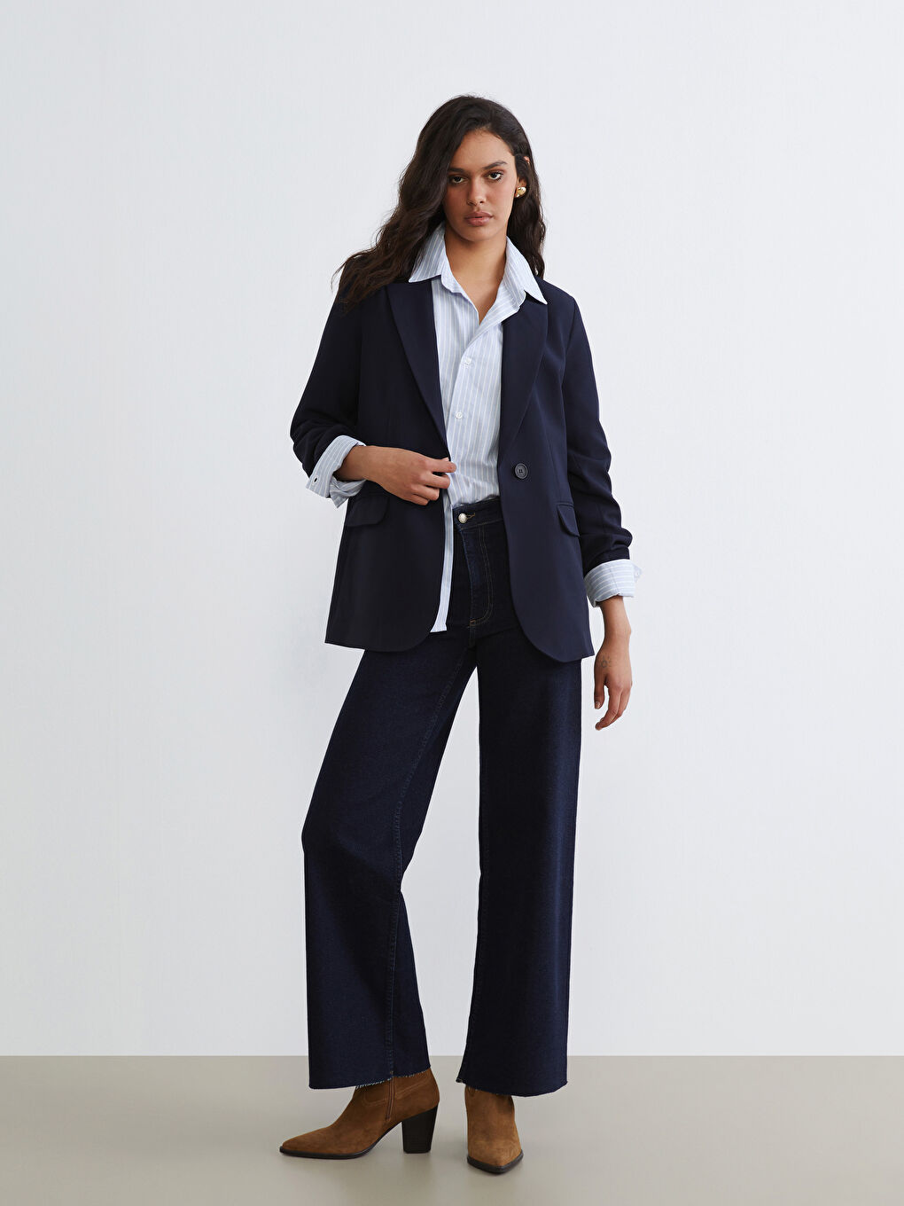 Crepe Women's Blazer Jacket-1