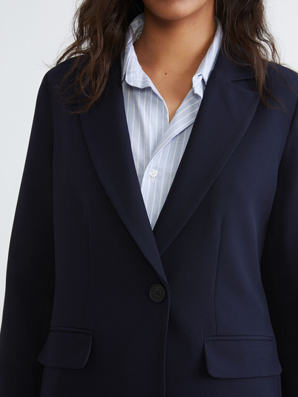 Crepe Women's Blazer Jacket-2