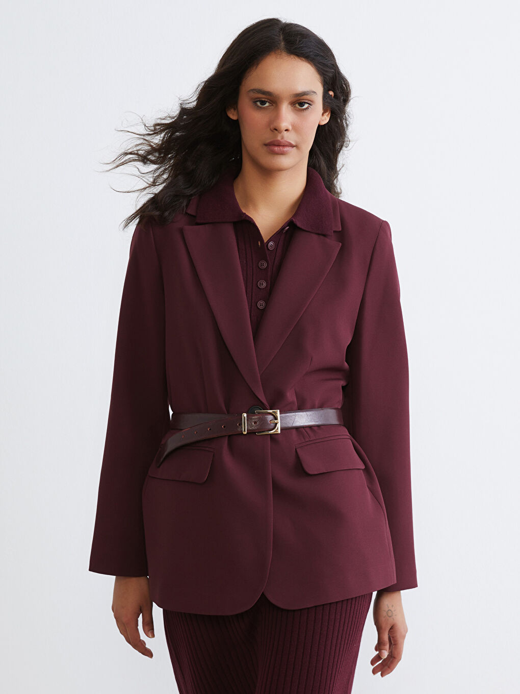 Crepe Women's Blazer Jacket