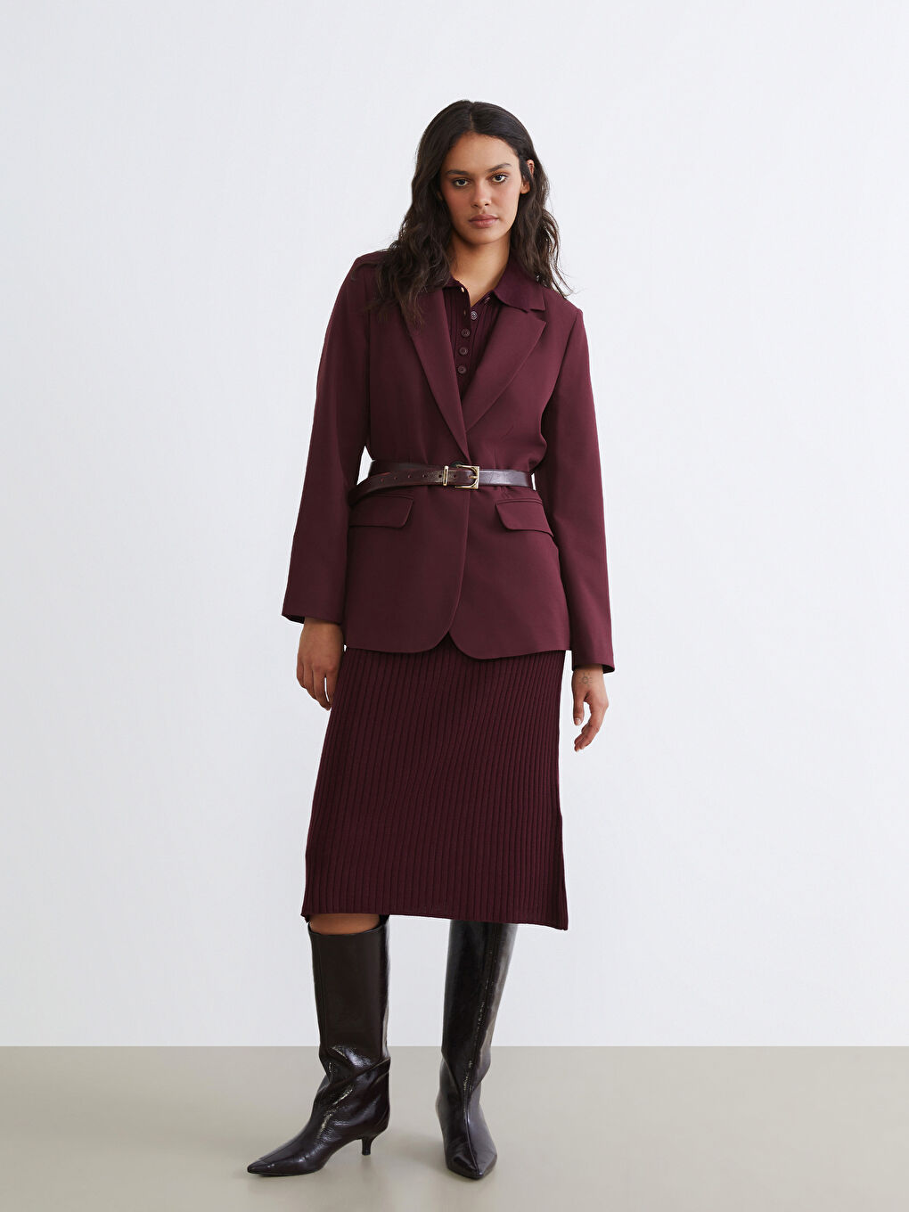 Crepe Women's Blazer Jacket-1