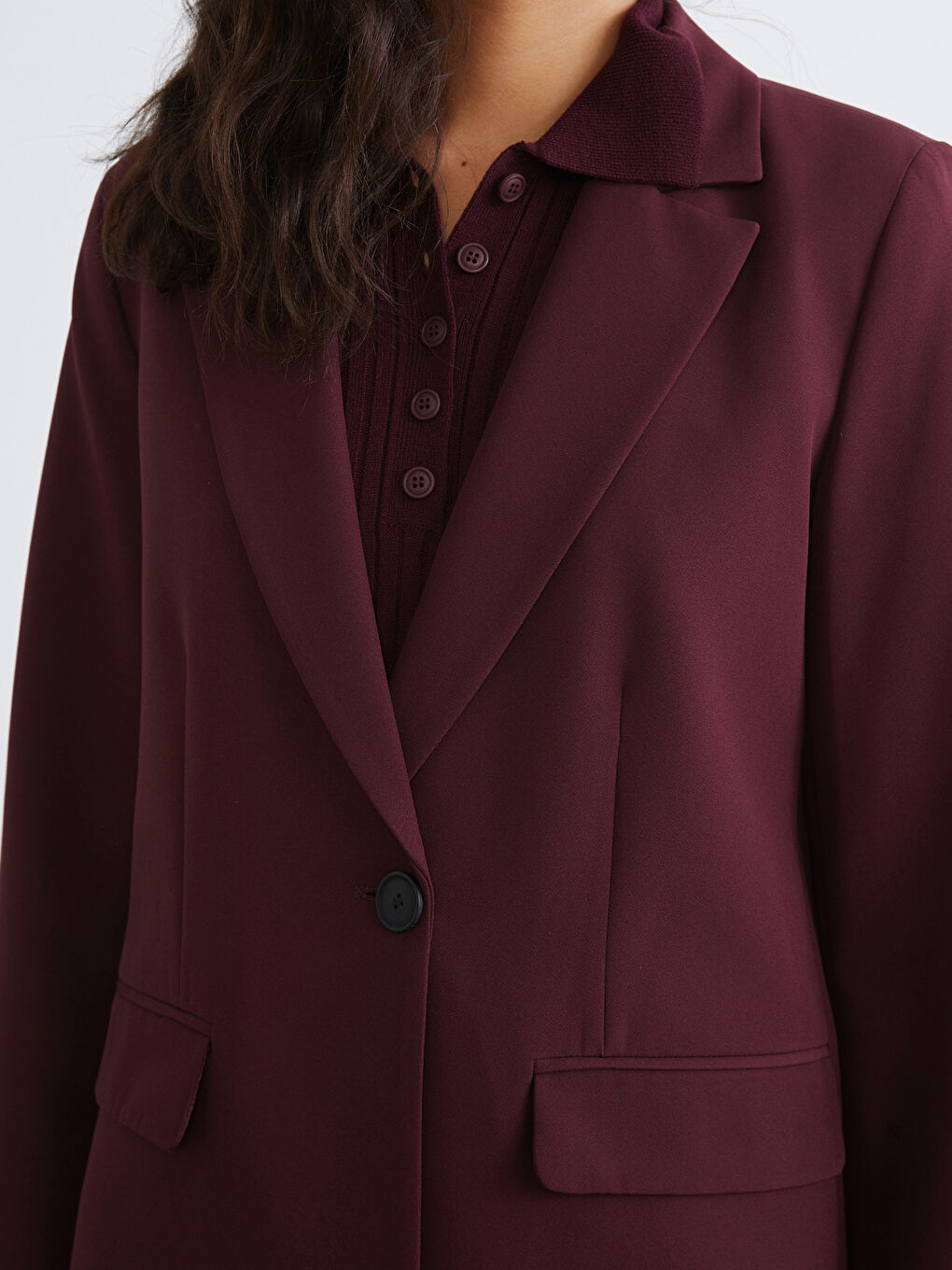 Crepe Women's Blazer Jacket-2