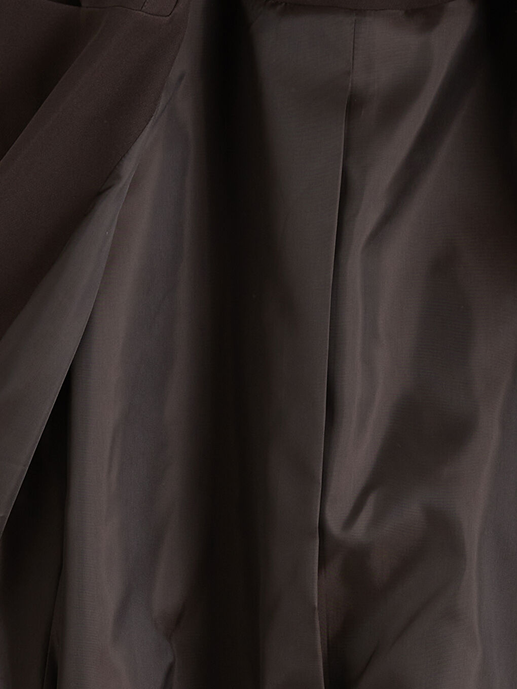 Kahverengi Krep Kadın Blazer Ceket-6