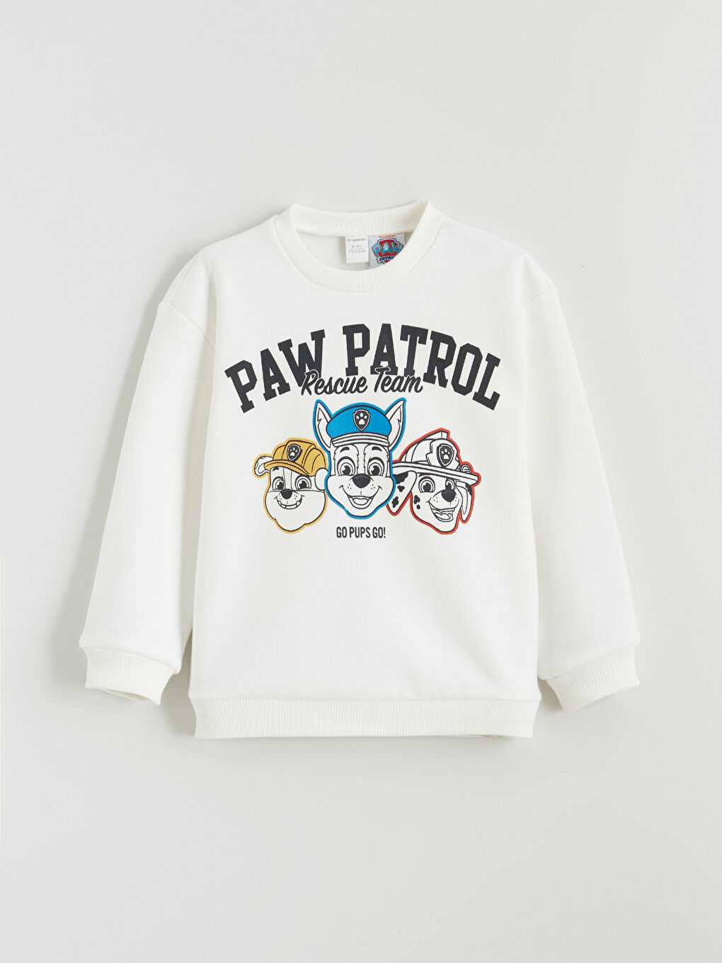 Bej Paw Patrol Baskılı Erkek Çocuk Kalın Sweatshirt