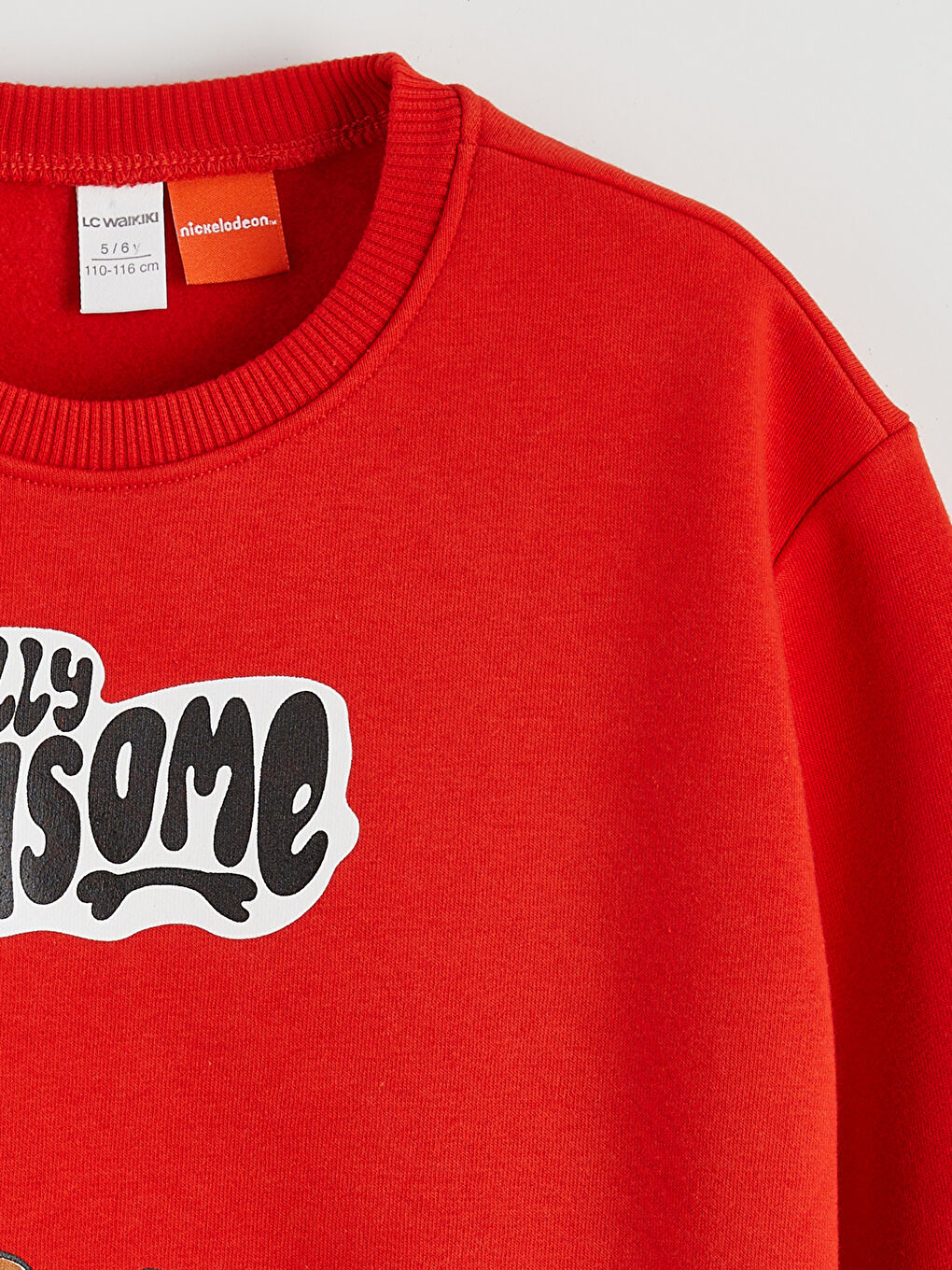 Kırmızı Bisiklet Yaka Paw Patrol Baskılı Erkek Çocuk Sweatshirt-3