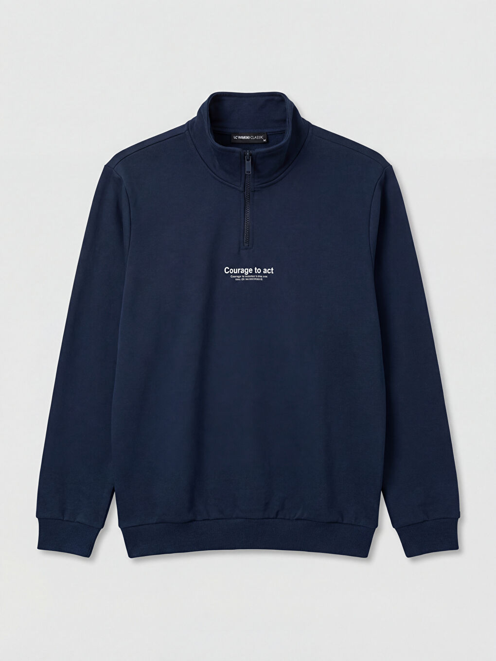 Hanorac imprimat cu guler înalt pentru bărbați