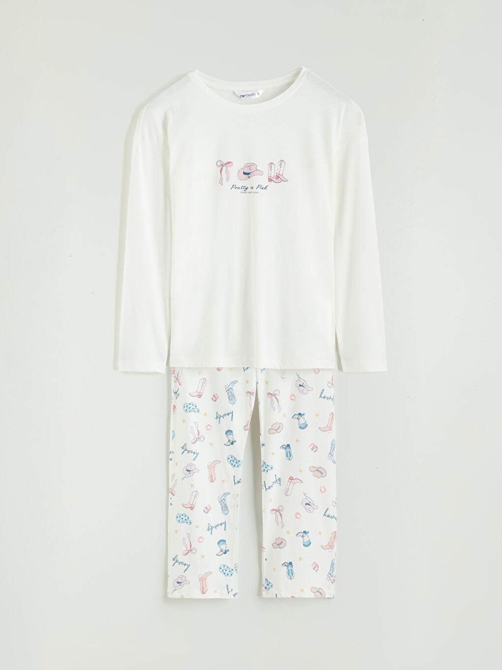Crew Neck Printed Women's Pyjama Set-4