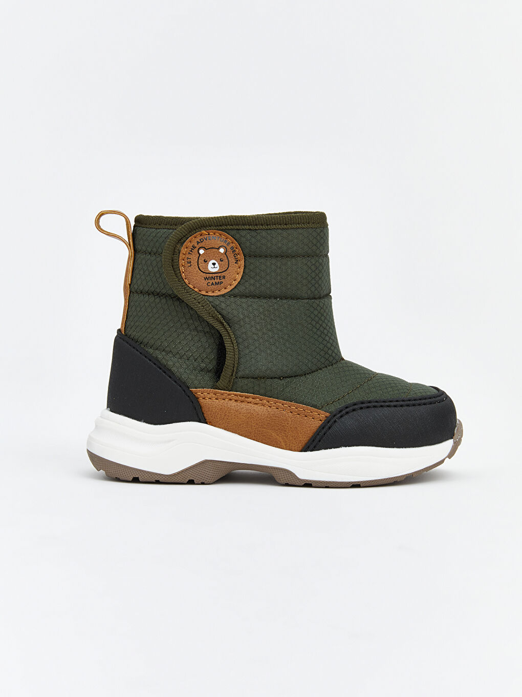 Haki Cırt Cırtlı Erkek Bebek Kar Botu-1