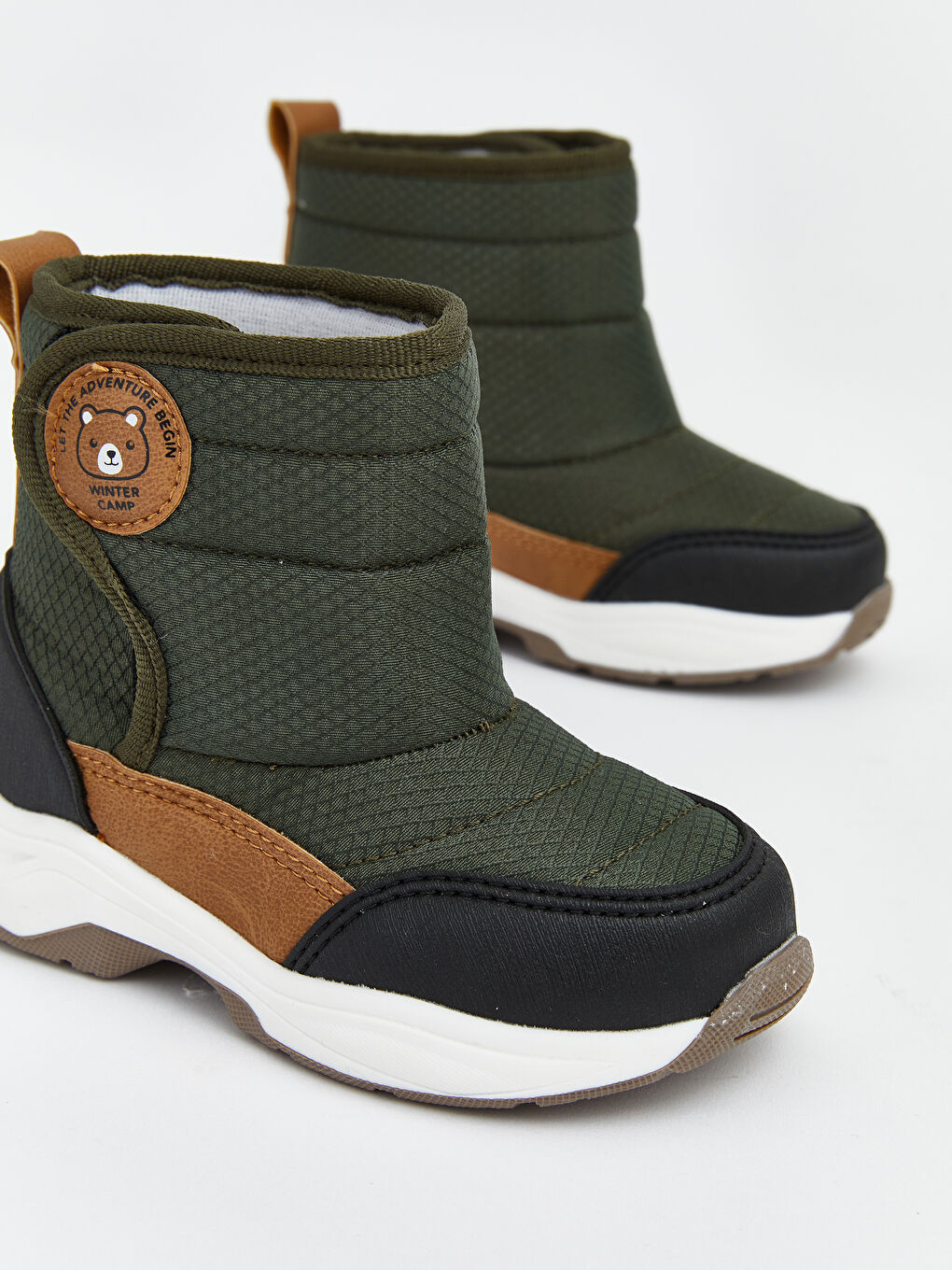 Haki Cırt Cırtlı Erkek Bebek Kar Botu-2