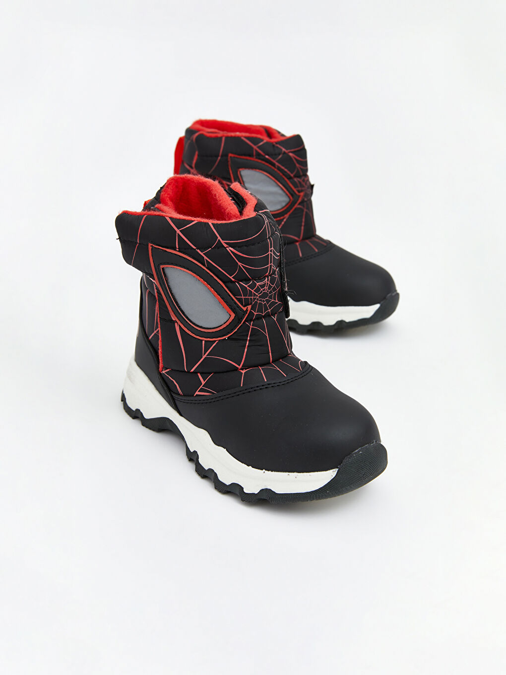 Siyah Spider-Man Baskılı Erkek Çocuk Kar Botu-2