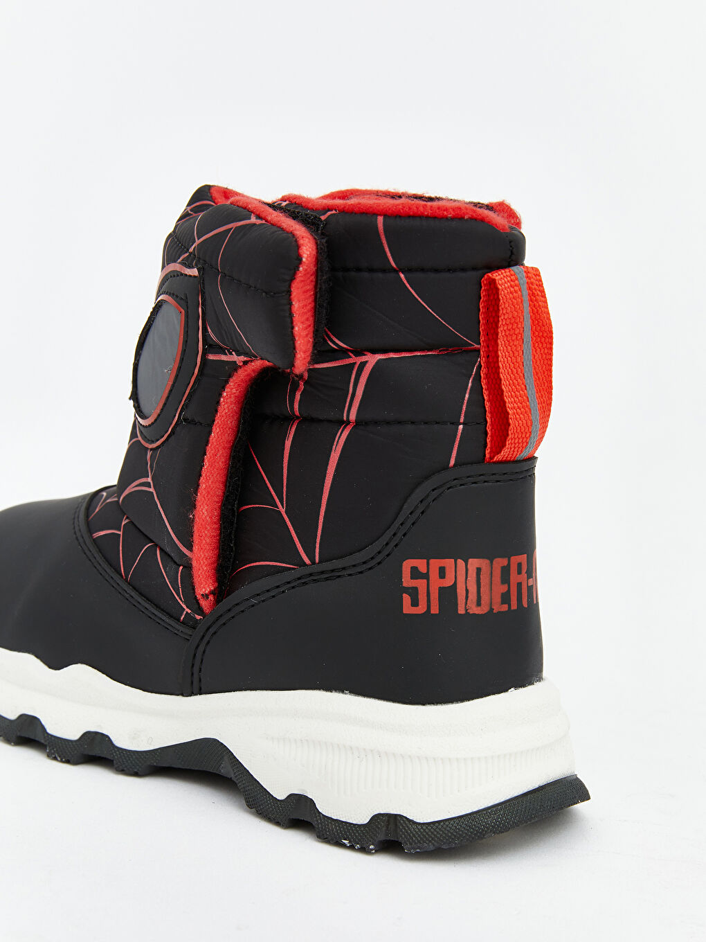 Siyah Spider-Man Baskılı Erkek Çocuk Kar Botu-4