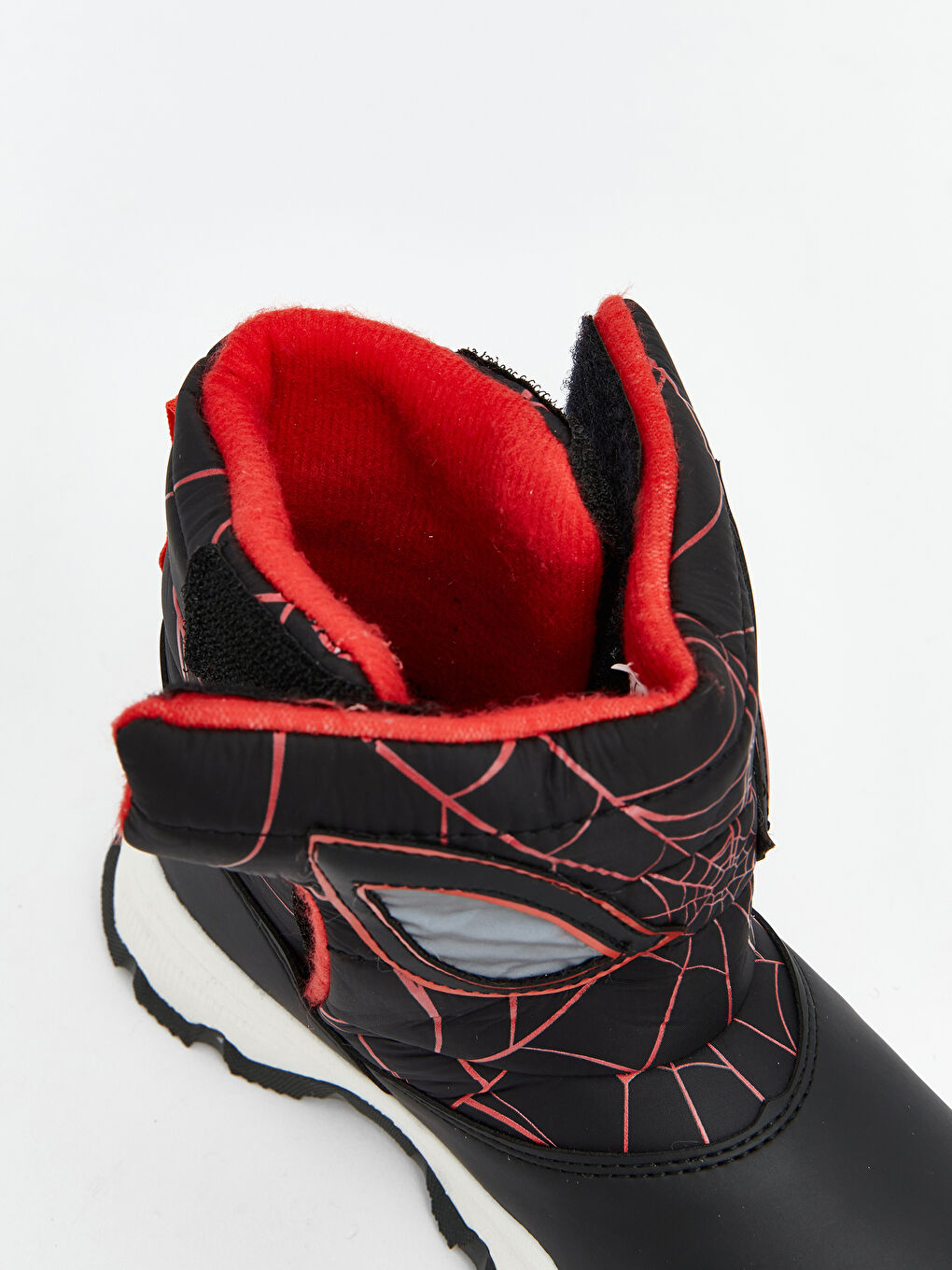 Siyah Spider-Man Baskılı Erkek Çocuk Kar Botu-6