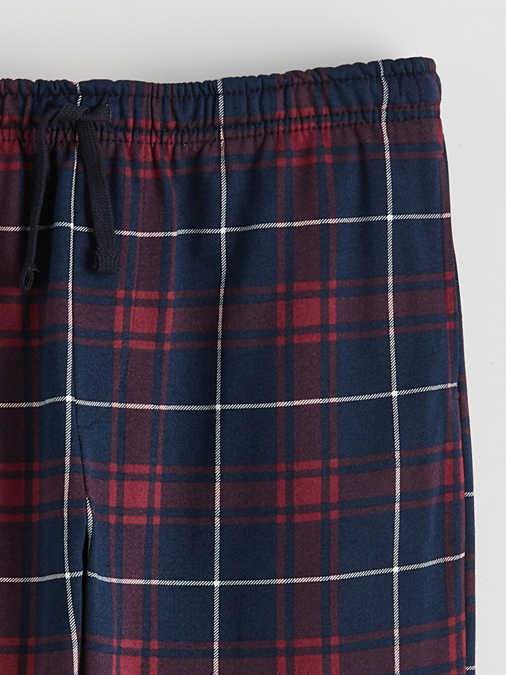 Kırmızı Standart Kalıp Ekose Erkek Pijama Alt-5