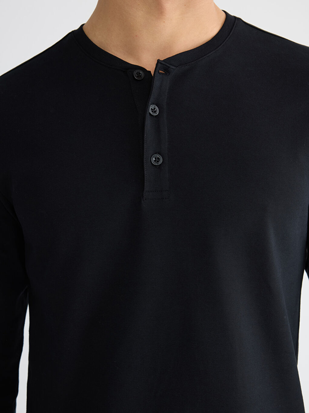 Crew Neck Long Sleeve Men's Pyjama Top-2