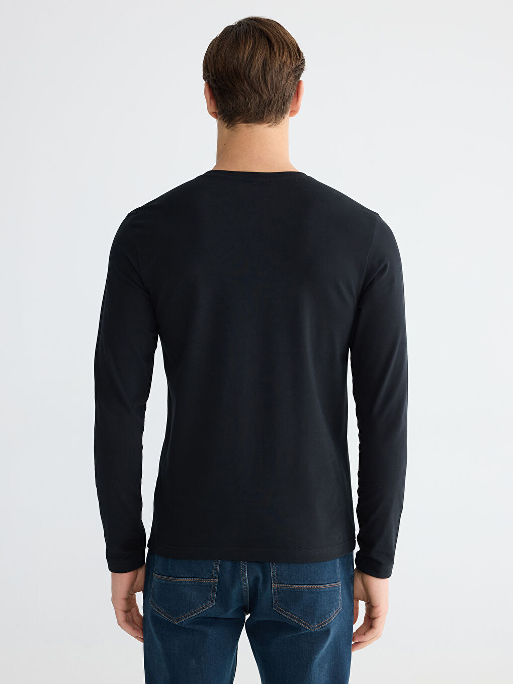 Crew Neck Long Sleeve Men's Pyjama Top-3