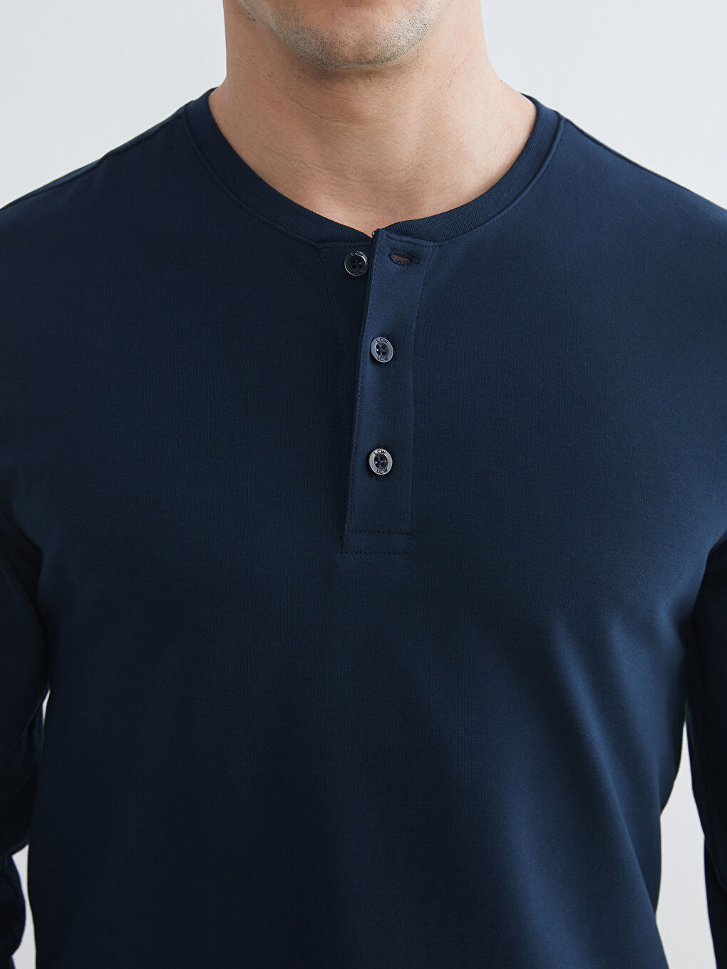 Crew Neck Long Sleeve Men's Pyjama Top-2