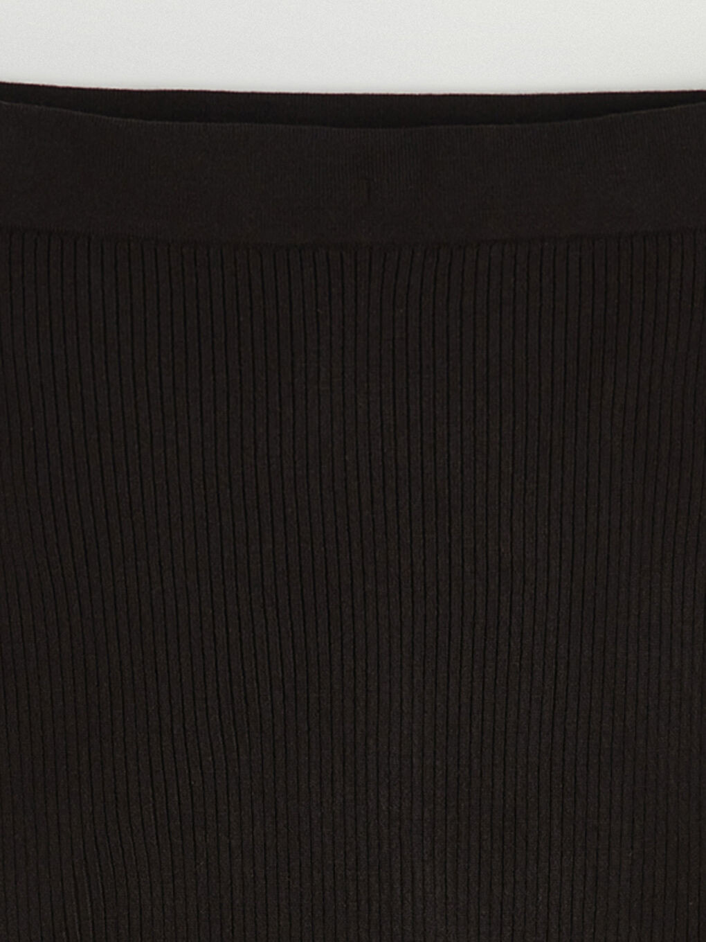 Siyah Beli Lastikli Fitilli Triko Etek-5