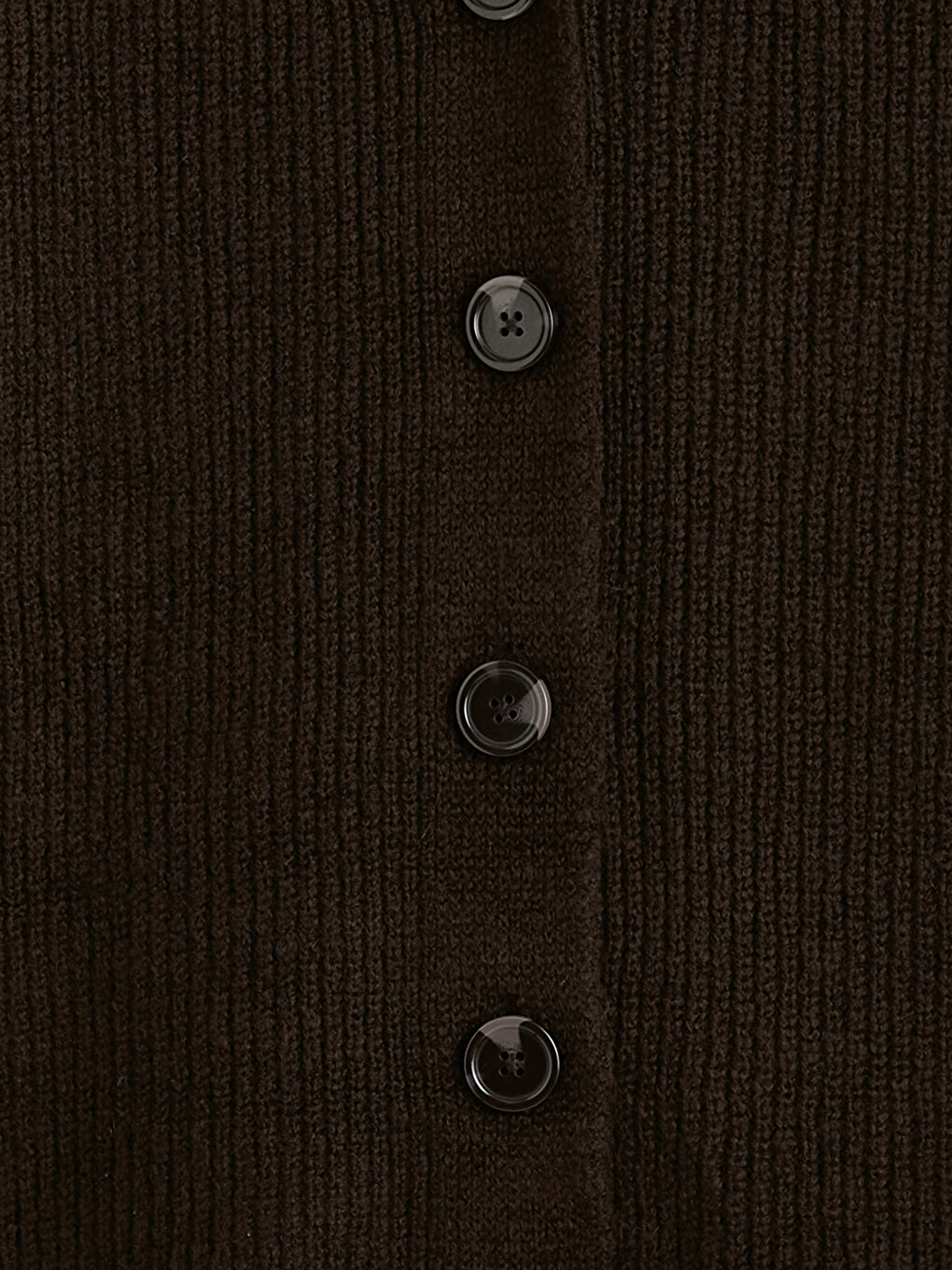 Kahverengi V Yaka Kadın Triko Hırka-5