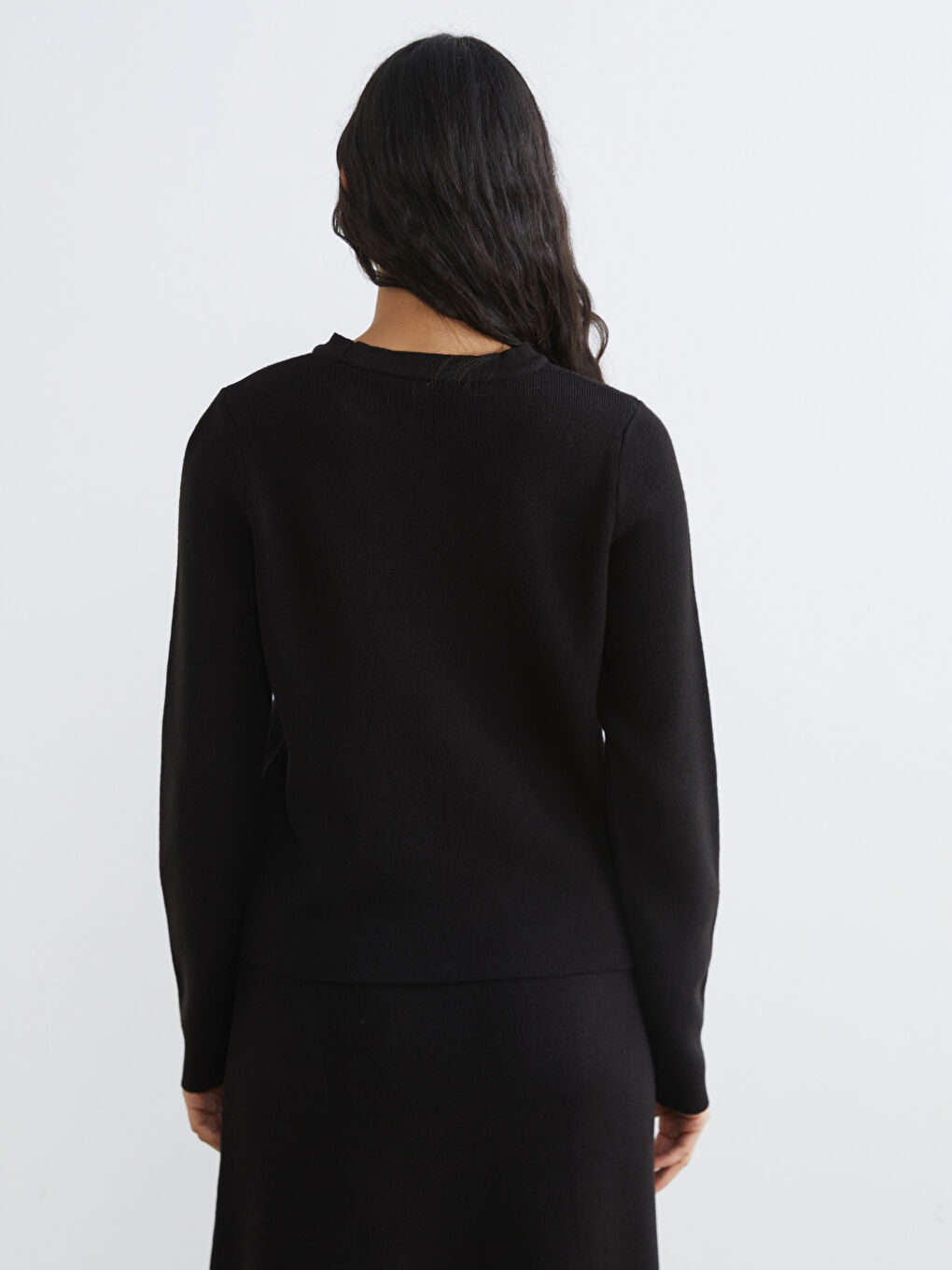 Crew Neck Women's Knitwear Sweater-3