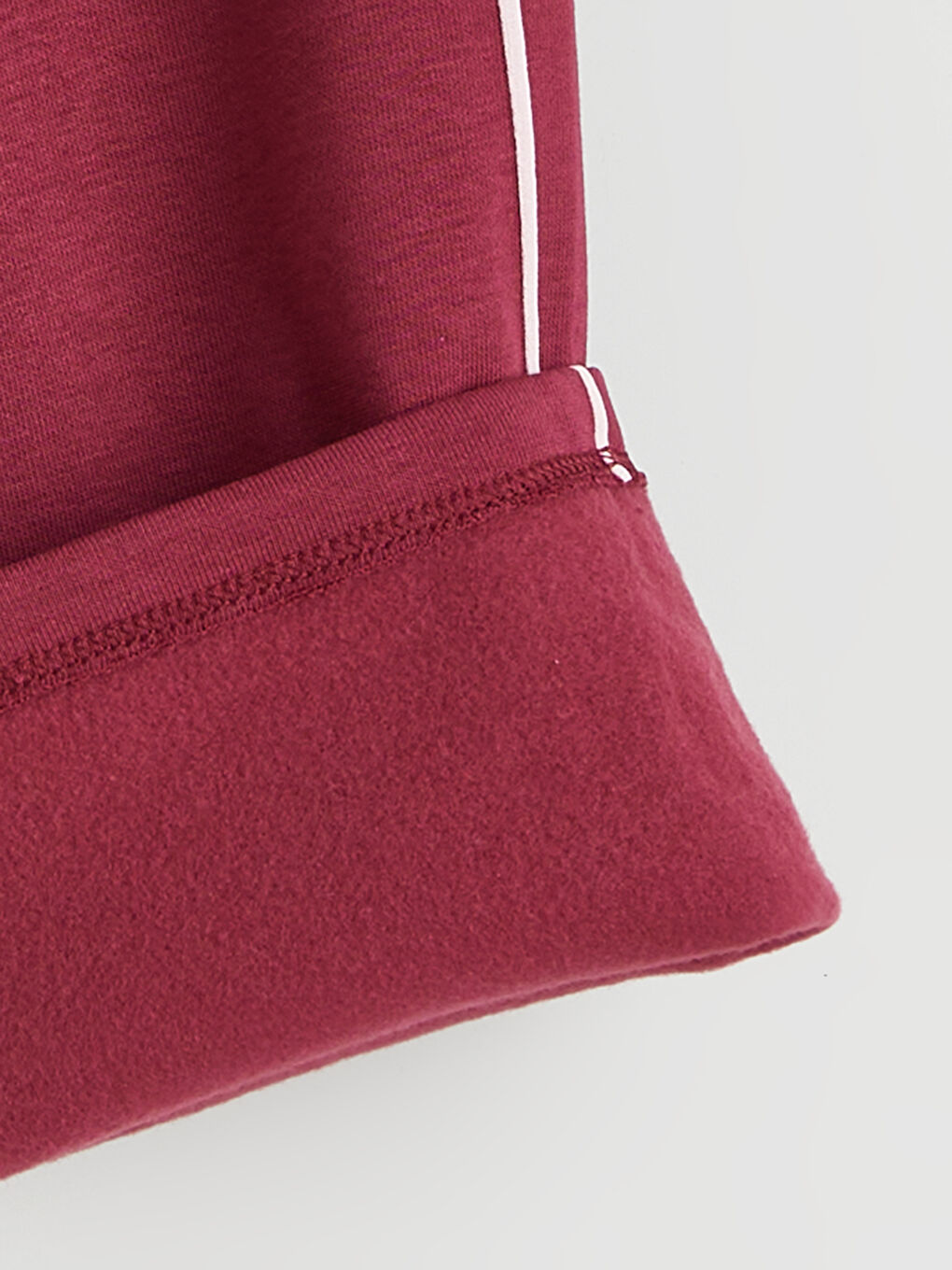 Bordo Beli Lastikli Fiyonk Baskılı Kız Çocuk Eşofman Alt-2