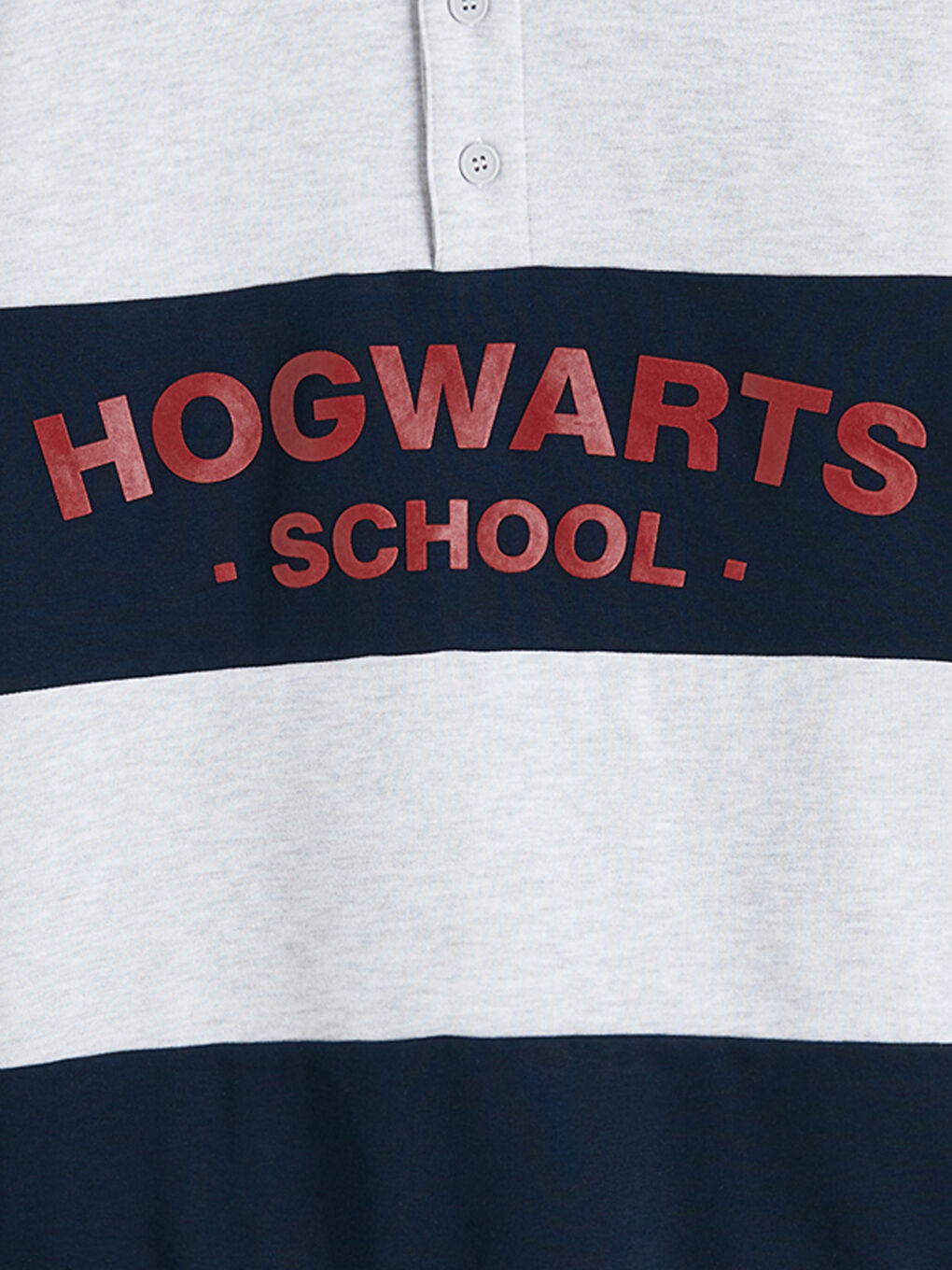 Lacivert Polo Yaka Harry Potter Baskılı Erkek Kalın Sweatshirt-1