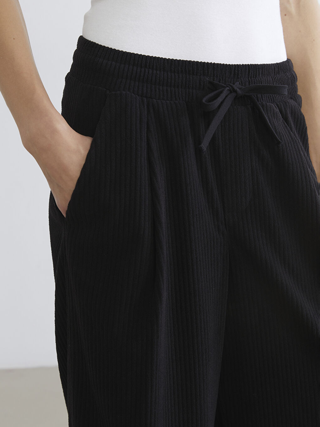 پانتۆڵ مەخمەڵ کەمەر لاستیک بۆ ژنان-2