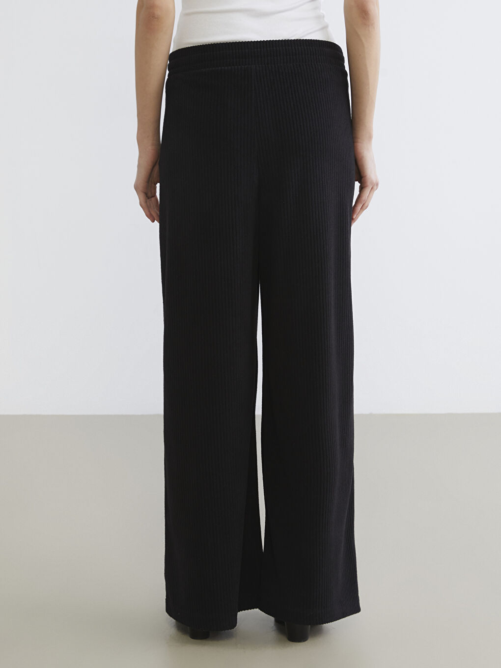 پانتۆڵ مەخمەڵ کەمەر لاستیک بۆ ژنان-3