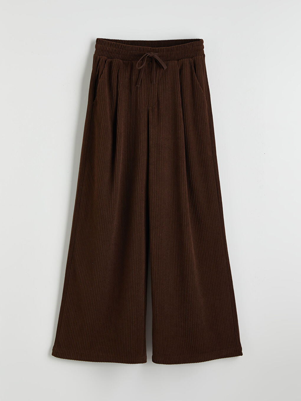 Elasticated Waist Velvet Women's Trousers-4