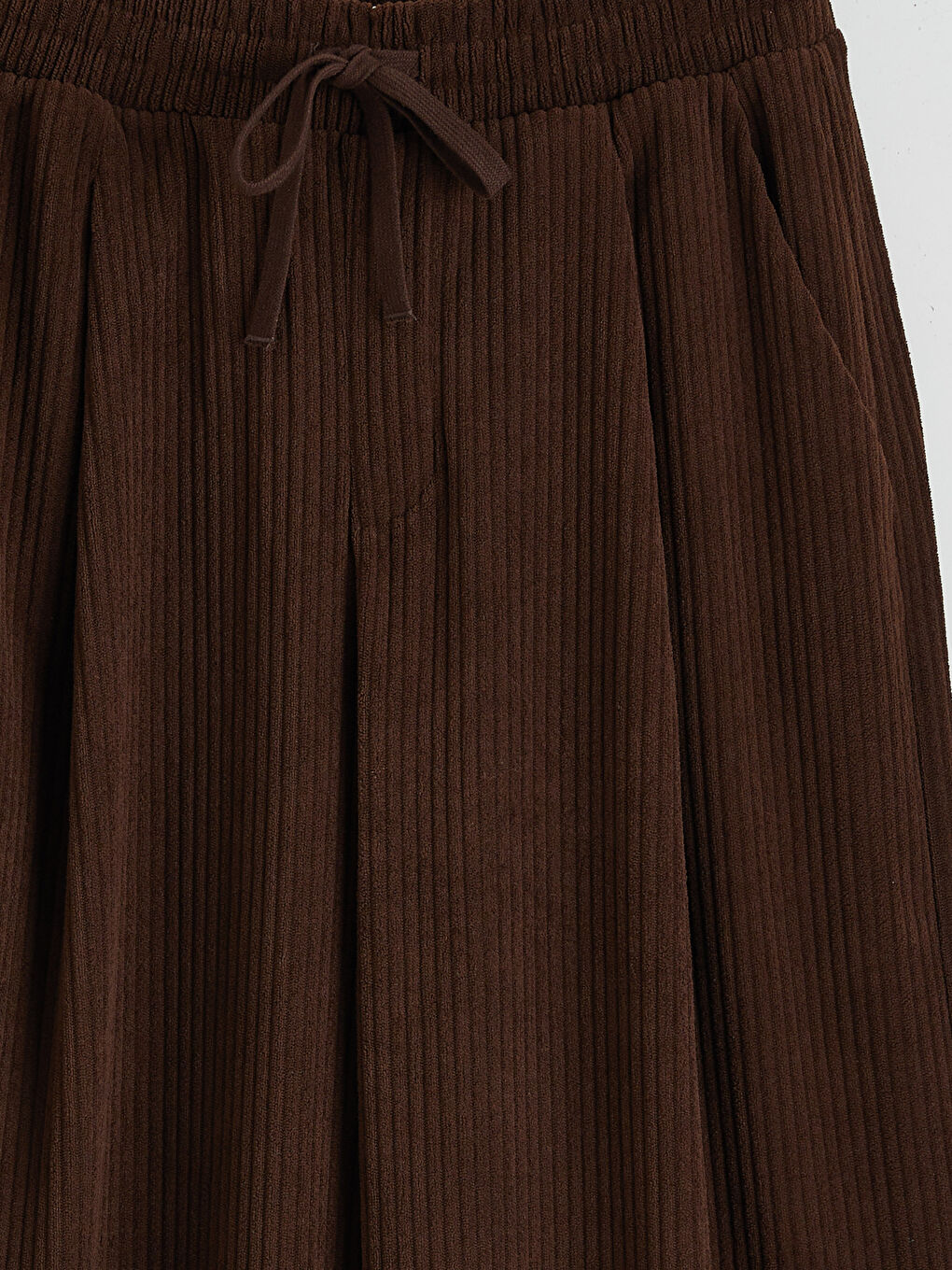 Elasticated Waist Velvet Women's Trousers-5