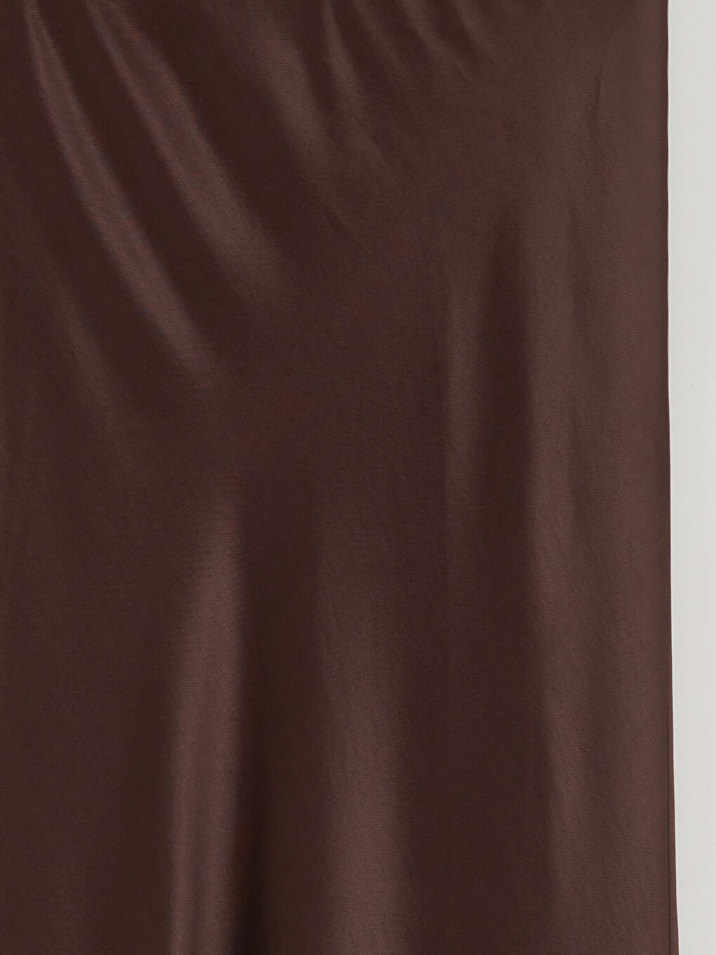 Kahverengi Beli Lastikli A Kesim Saten Etek-9