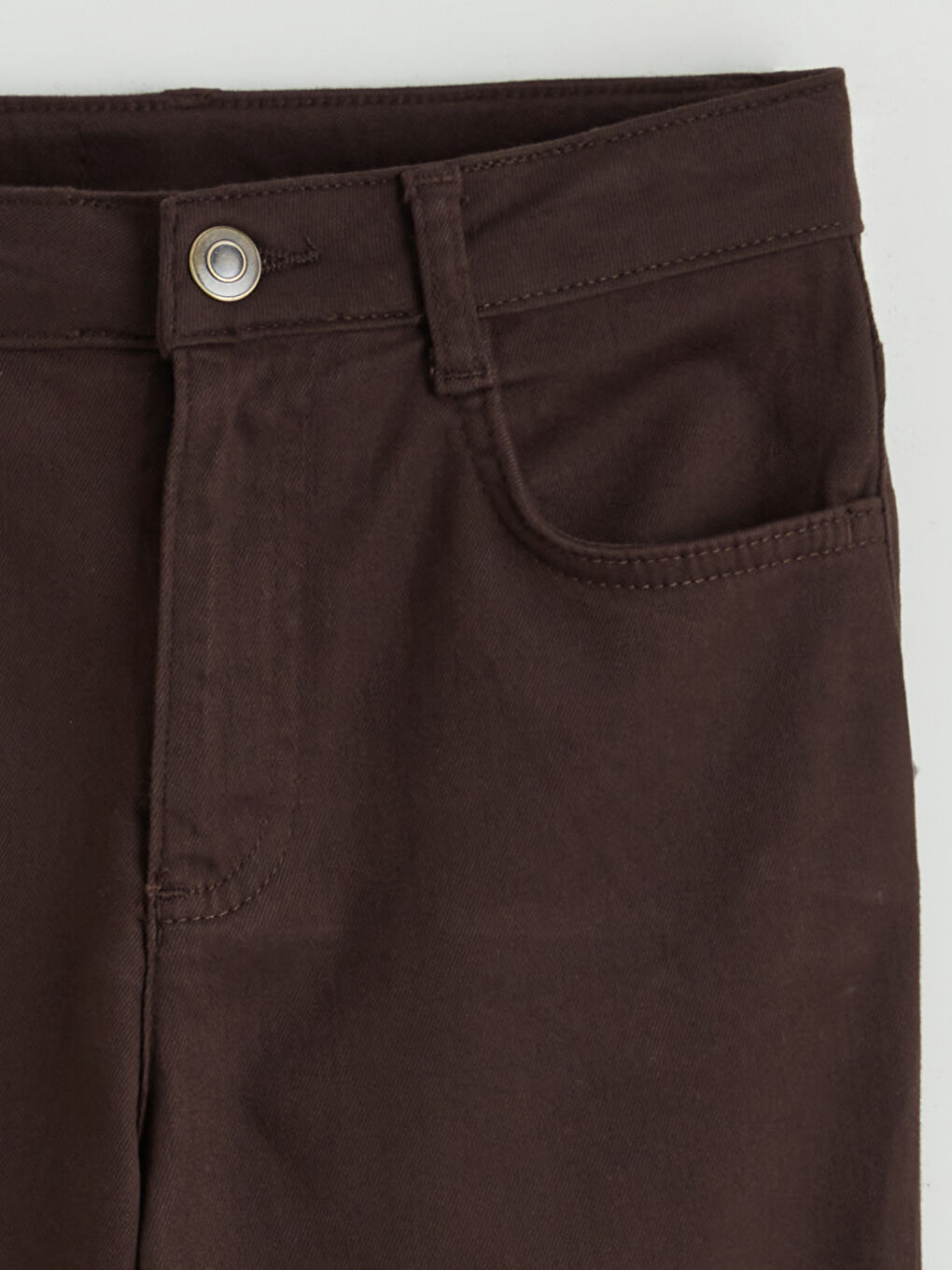 Kahverengi İspanyol Paça Kız Çocuk Pantolon-1