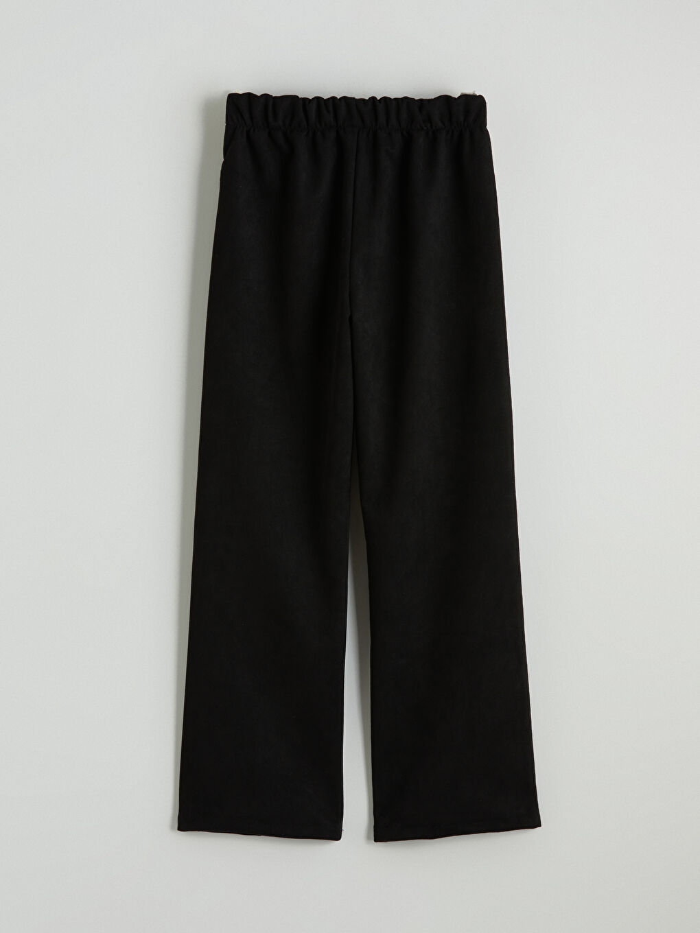 Siyah Beli Lastikli Süet Görünümlü Kız Çocuk Pantolon-2