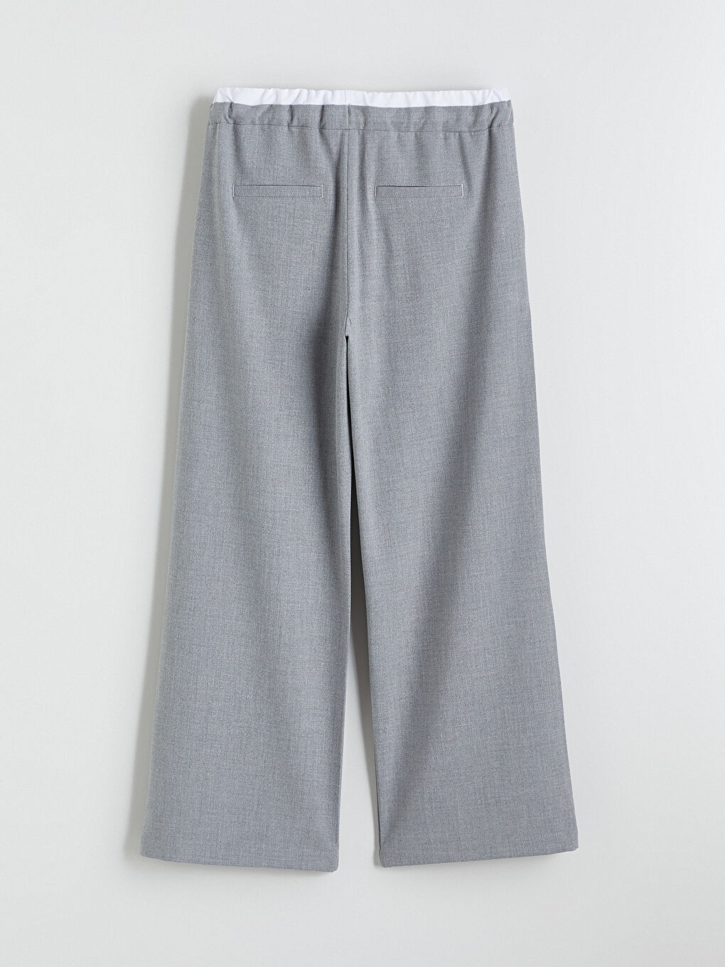 Gri Beli Lastikli Kız Çocuk Pantolon-2