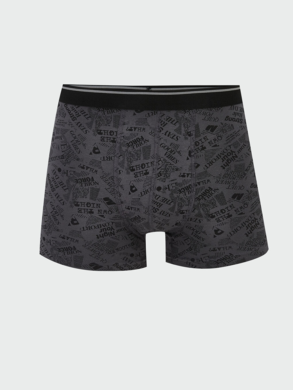 Antrasit Standart Kalıp Pamuklu Esnek Erkek Boxer 3'lü-1