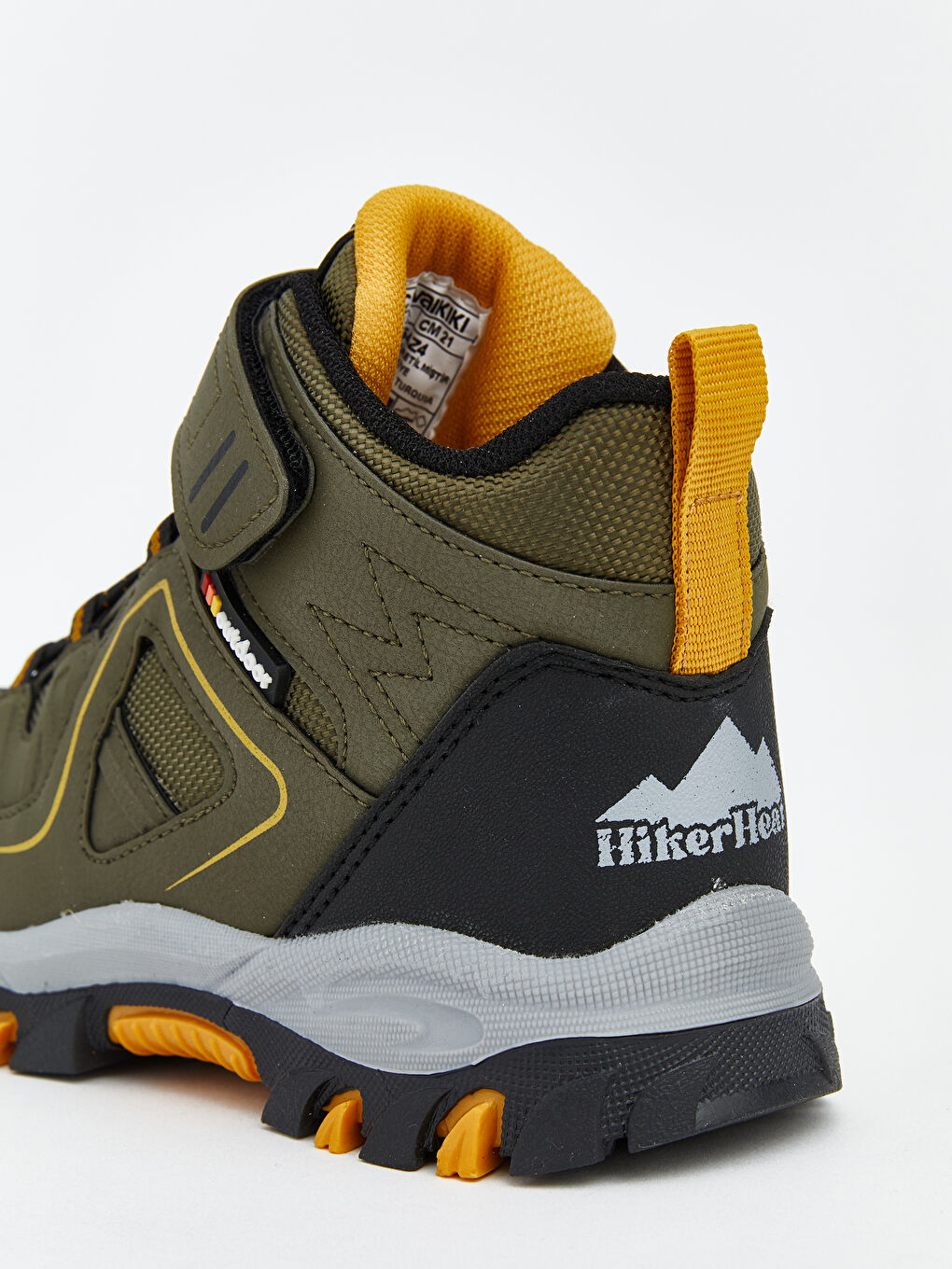 Haki Bağcık ve Cırt Cırtlı Erkek Çocuk Trekking Bot-4