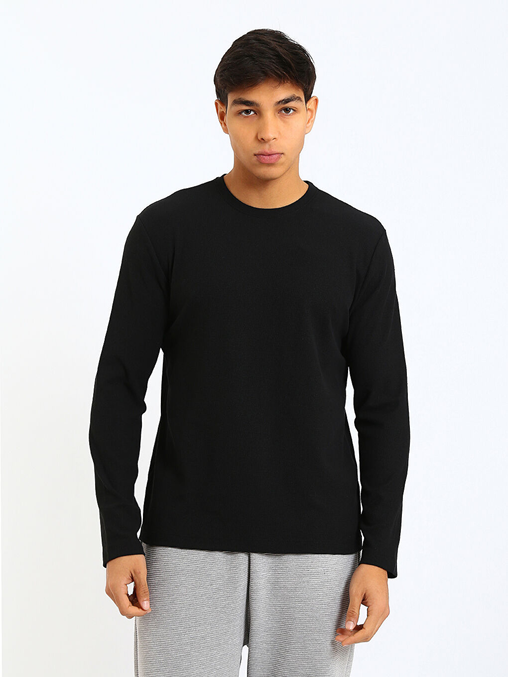 Crew Neck Long Sleeve Men's Pyjama Top