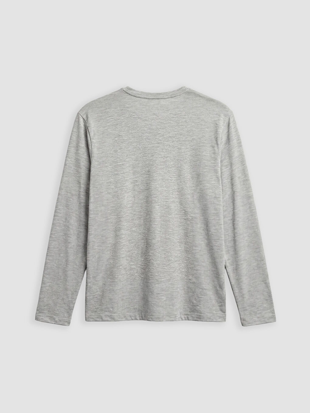 قميص بيجامة كم طويل ياقة دائرية للرجال-1