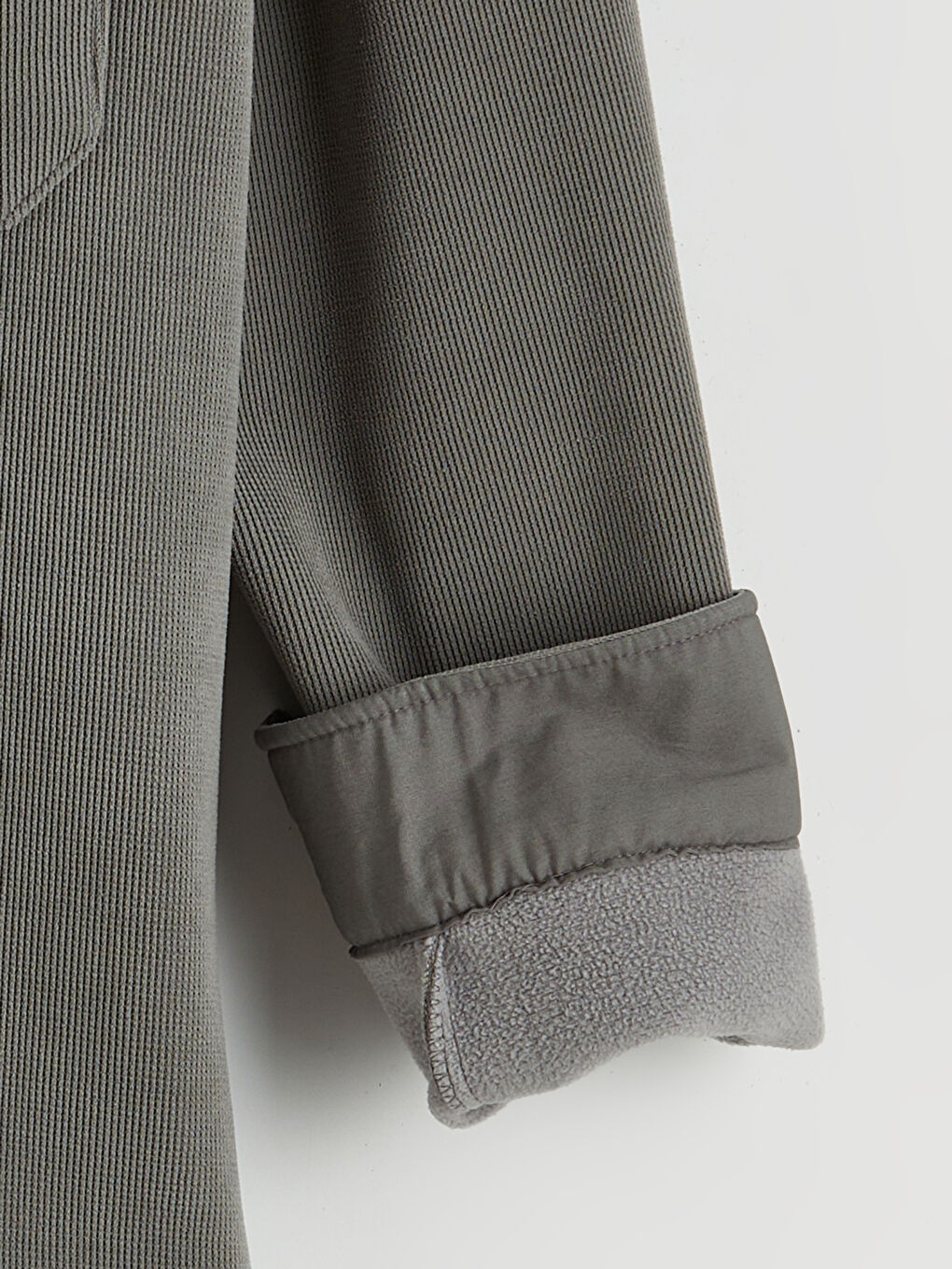 Gri Rahat Kalıp Erkek Gömlek Ceket-6