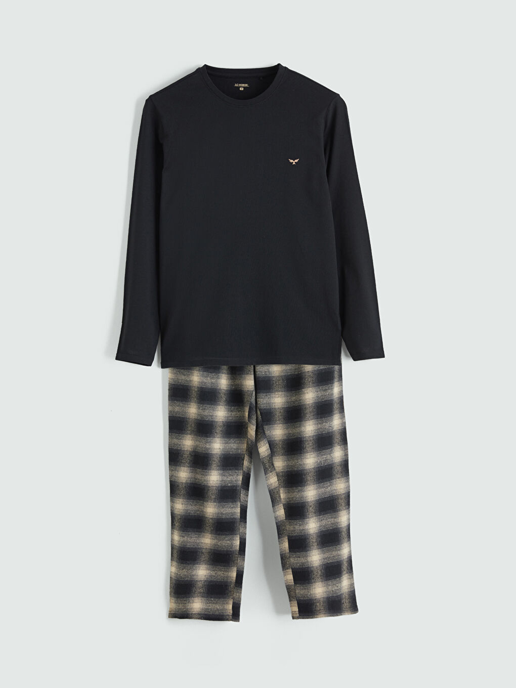 Regular Fit Plaid Men's Pyjama Set-5