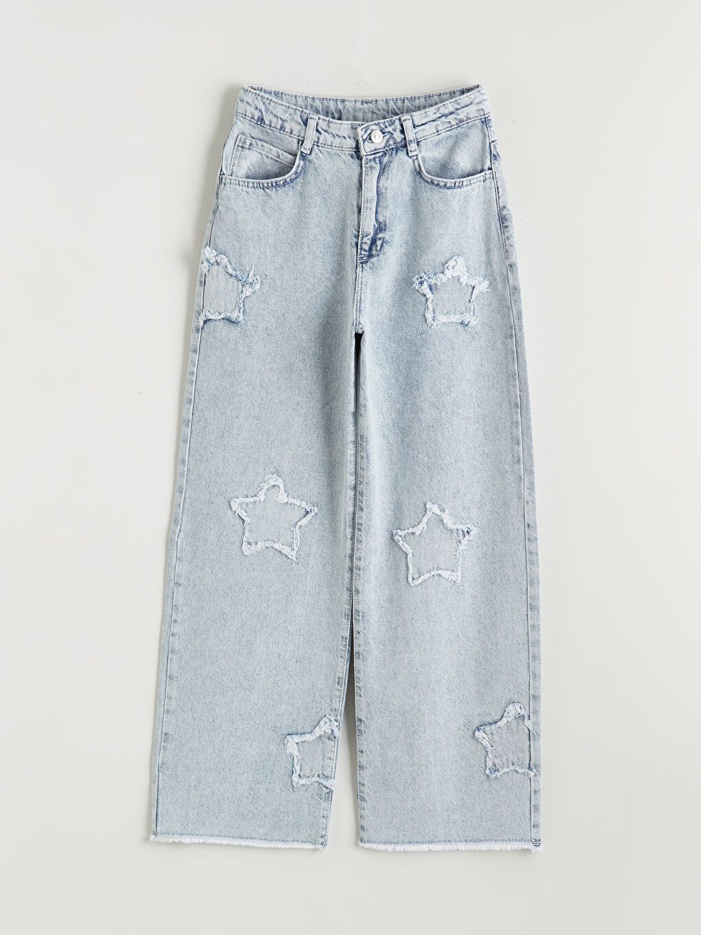 Mavi Wideleg Kız Çocuk Jean Pantolon