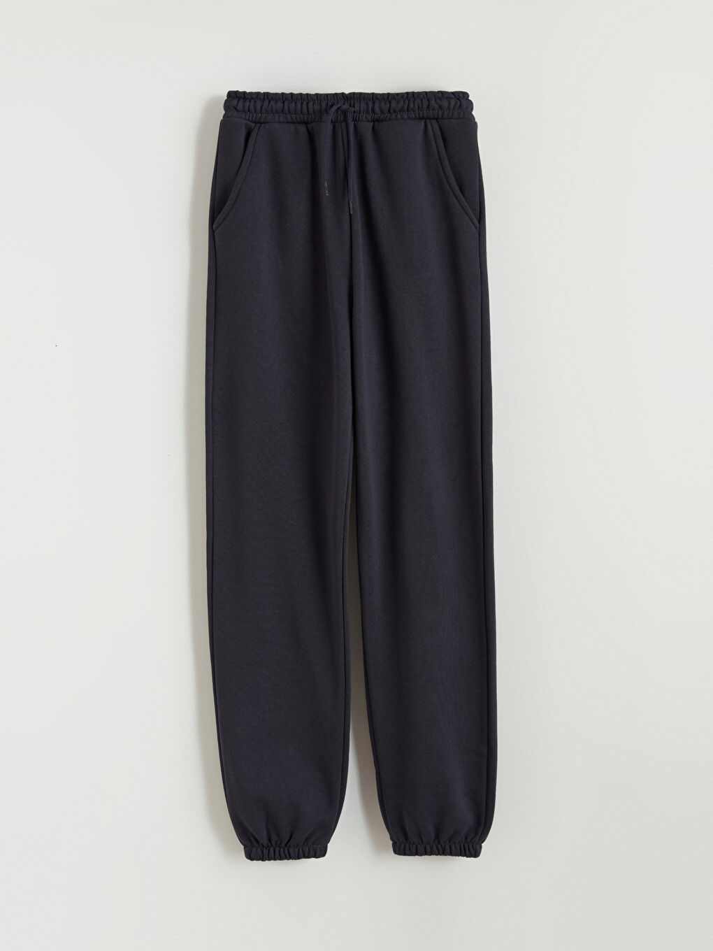 Lacivert Beli Lastikli Kız Çocuk Jogger Eşofman Alt