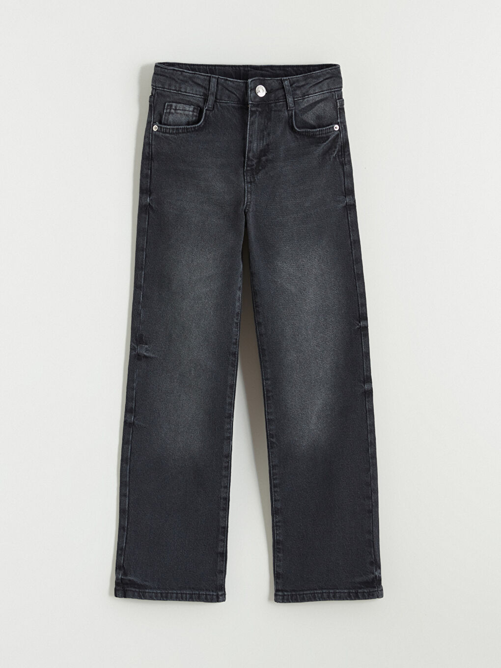 Siyah Regular Fit Kız Çocuk Jean Pantolon