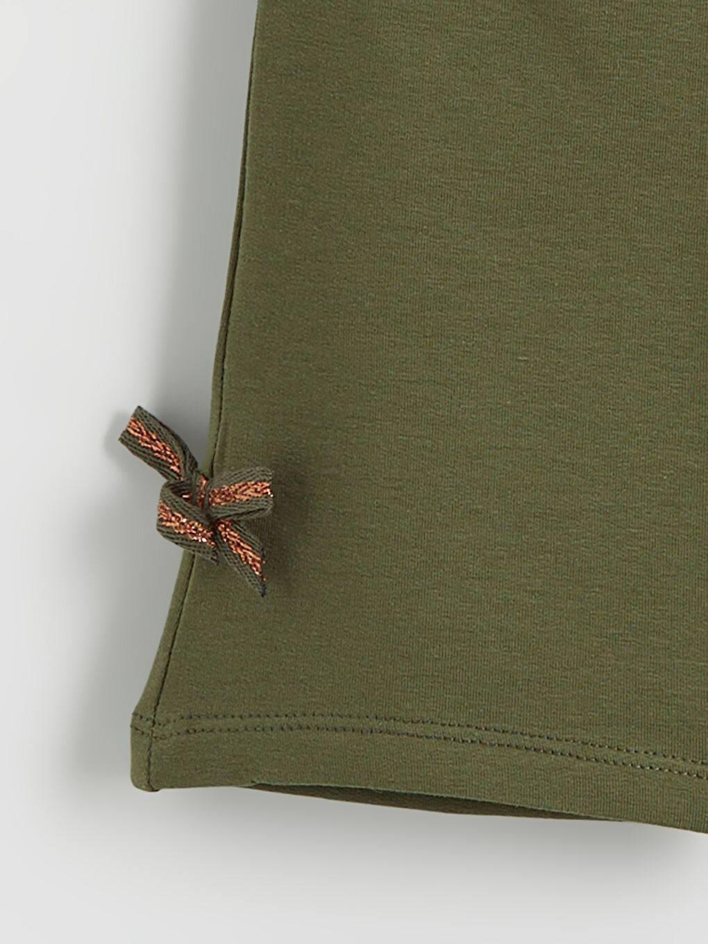 Ekru Fiyonk Baskılı Kız Çocuk Sweatshirt ve Tayt-5