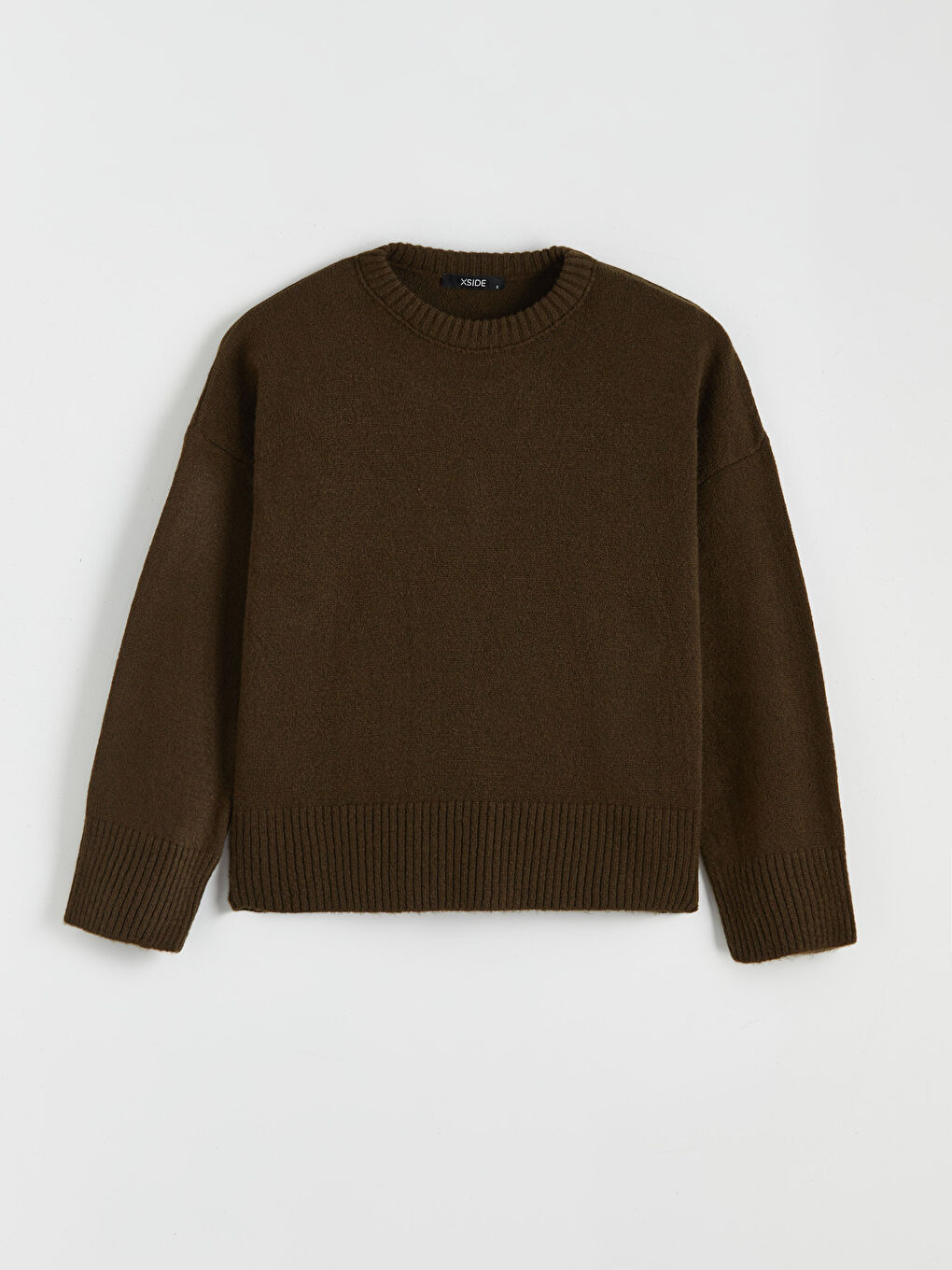 Haki Bisiklet Yaka Kadın Triko Kazak-4