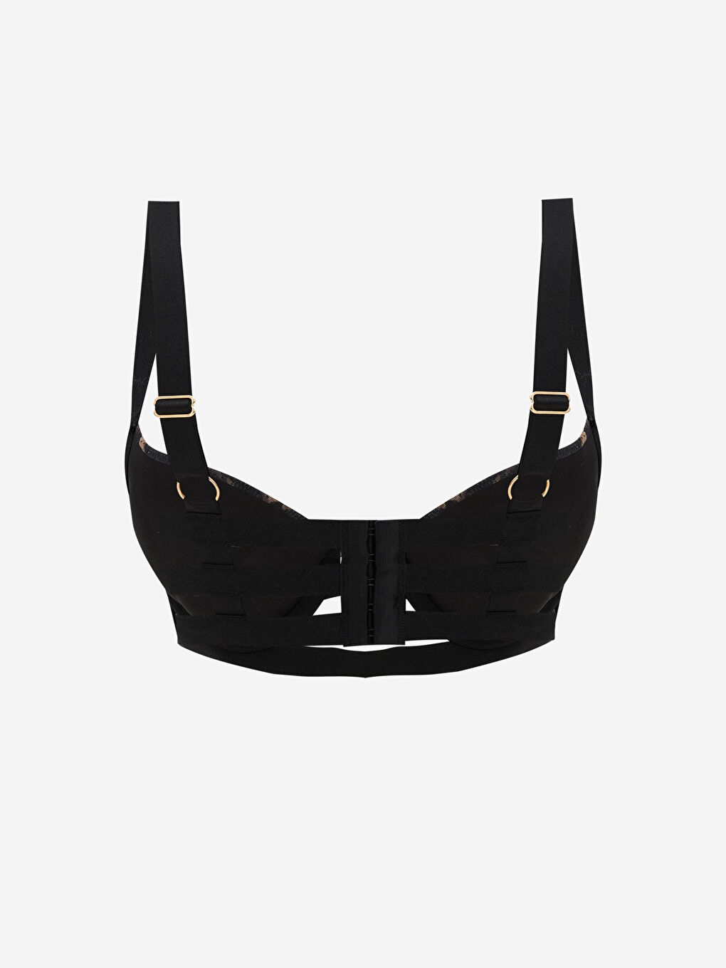 Kahverengi Balenli Dolgulu Leopar Desenli Fantezi Tişört Sütyen-1